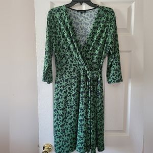 EUC hail3y:23 Stitchfix Mock Wrap V Neck Dress Size L